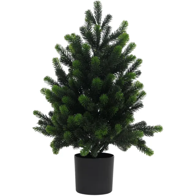 MCW Kunstspar MCW-R29, decoratieve boom, kunstboom, kunstplant, voor buiten, polyethyleen, 60 cm Groen