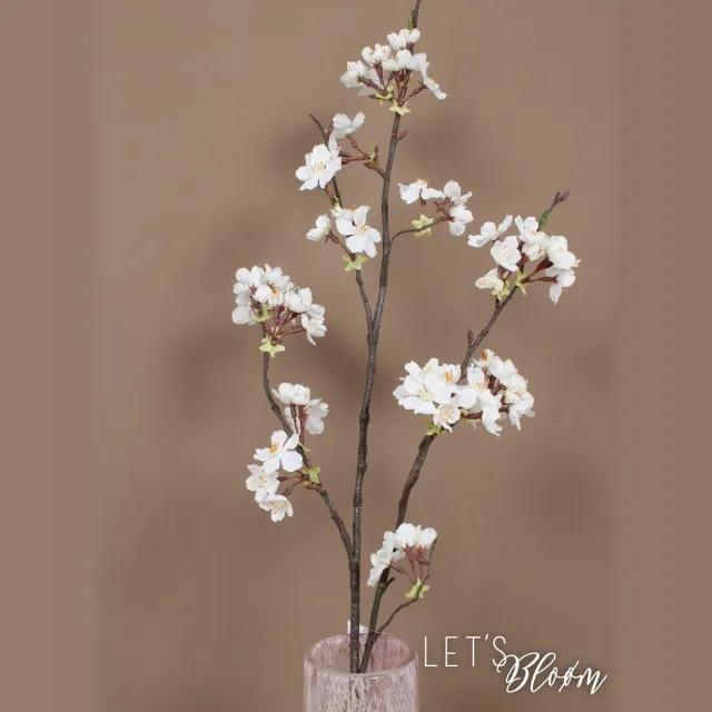 Let's Bloøm Zijden Kunst Bloesem Tak Wit |107 cm | Per Stuk | Realistisch | Appelbloesem | zijden tak | zijden bloemen | Kunst bloem |Kunst tak