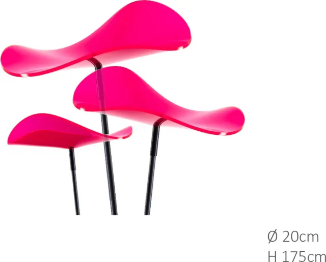 Cazador del Sol 3 stuks! Zonnevangers Lucy Rood-Roze (kleur fuchsia) groot 175x20 c...