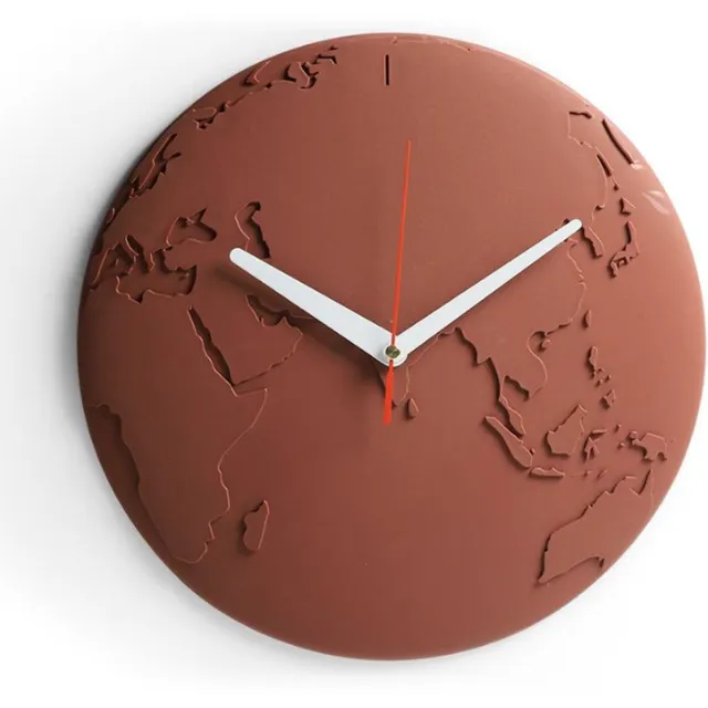 Qualy Bruin Wandklok “World Wide Waste Clock” W305 x L305 x H34 mm 460 gr