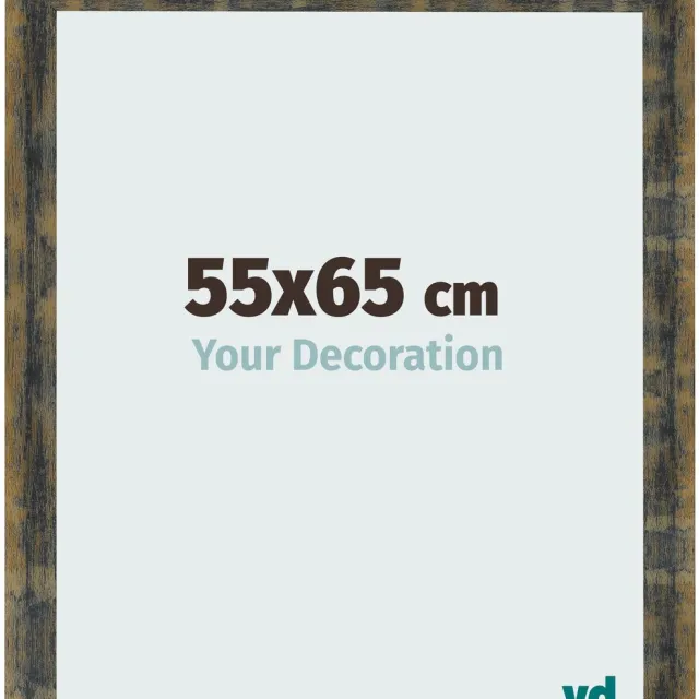 yd. Your Decoration - Fotolijst 55x65 cm - MDF - Blauw Goud Gemeleerd - Pisa