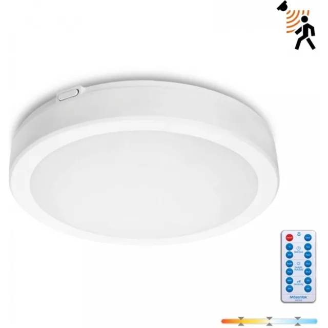 Kobi LED plafondlamp met bewegingssensor NAIROS G2 18W 3CCT IP65 Wit Kobi Premium | Geen fitting | Warm Wit-Koel Wit-Daglicht | 18 watt | 30.000 Branduren