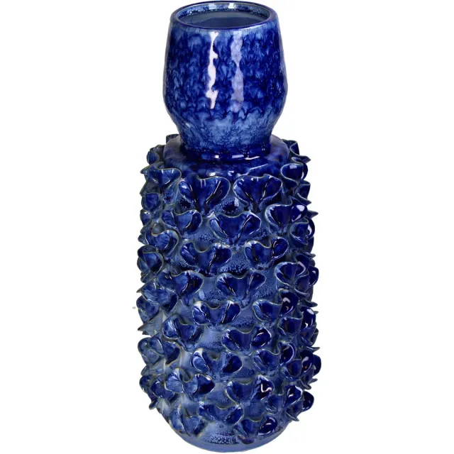 HD Collection Vaas Aardewerk Blauw 18.5x18.5x42cm Blue