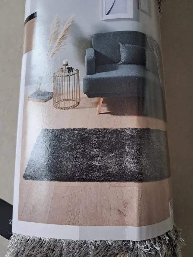 livarno Home Vloerkleed Hoogpolig Tapijt - Donker Grijs - 80 x 150cm