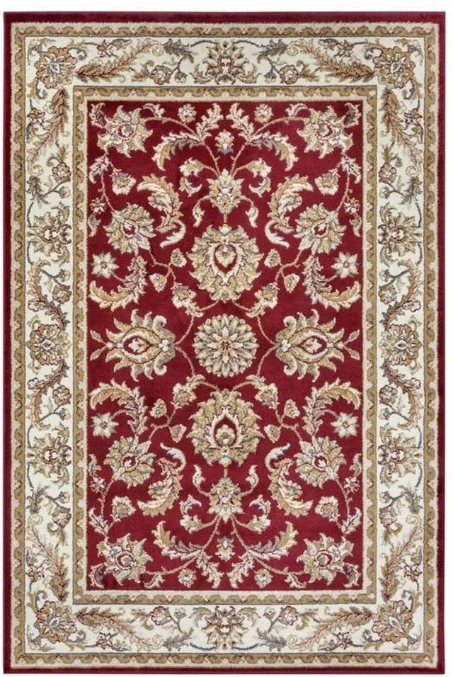 flycarpets Klassiek Rood / Creme Vloerkleed Reni - Deurmat - Oosters motief - Perzisch Tapijt Laagpolig - Woonkamer