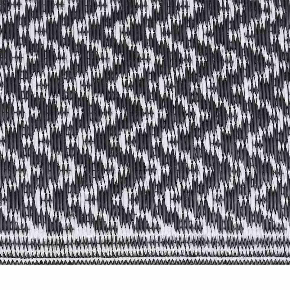 vidaXL Buitenkleed ARAKIL 140x200 cm polypropeen zwart, foto 3