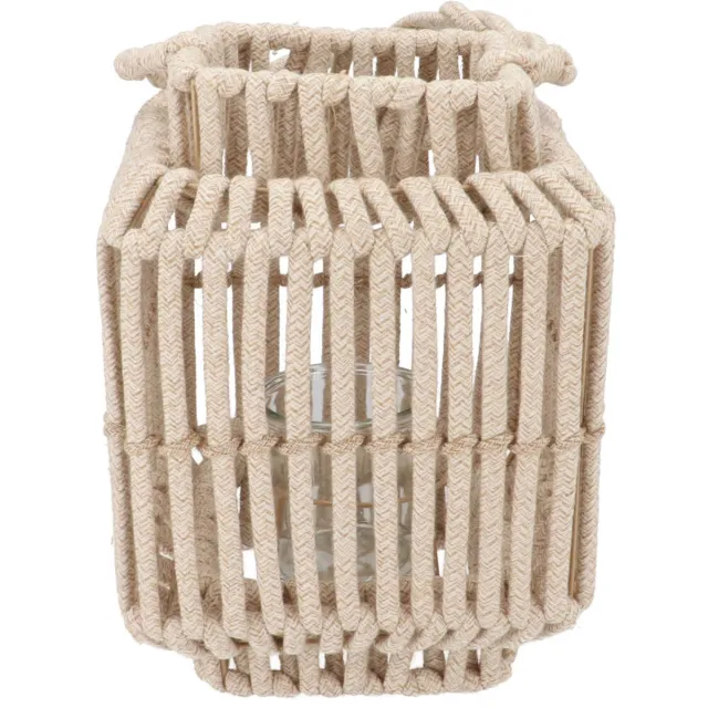 DK design Daan Kromhout - Lantaarn - Touw - Creme - Windlicht - 13x19x24cm