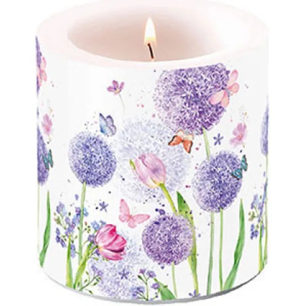 Ambiente Kaars Flower Beauty paars