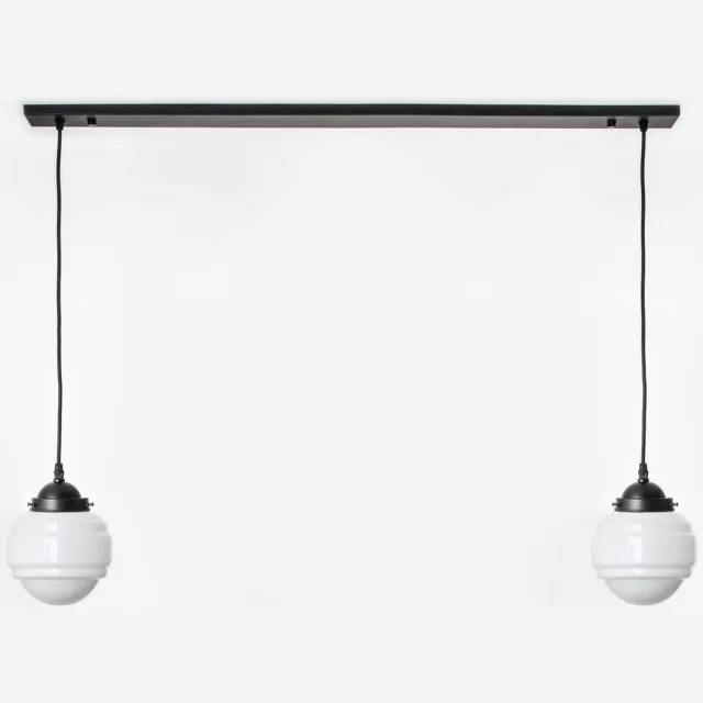 Coloured by Art 2 x Polkadot lampen aan plafondbalk Moonlight - Art Deco Trade Wit