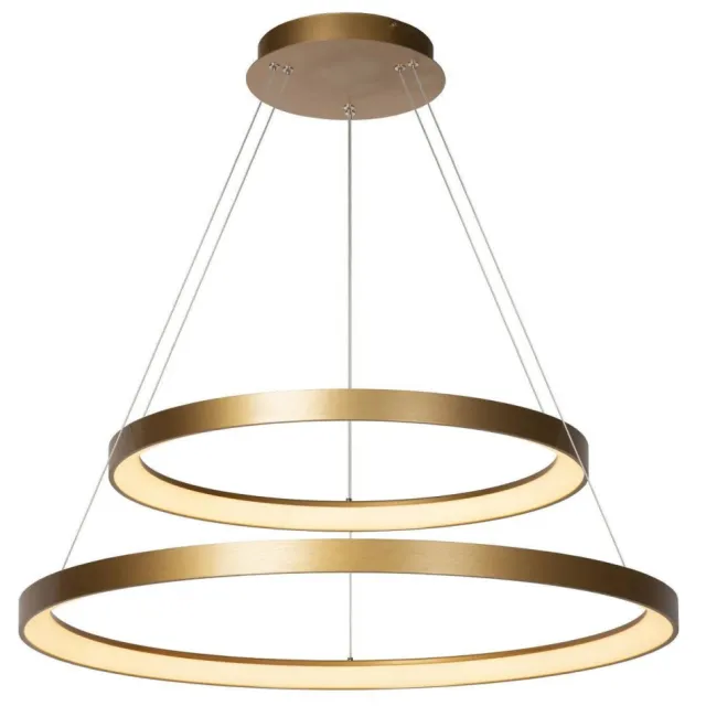 Lucide dimbare LED hanglamp Ø78 cm - mat goud/messing Mat Goud / Messing
