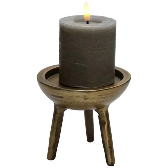 Vase The World Kandelaar Luro | XS | aged brass - warm goud | Ø12 x H10 cm