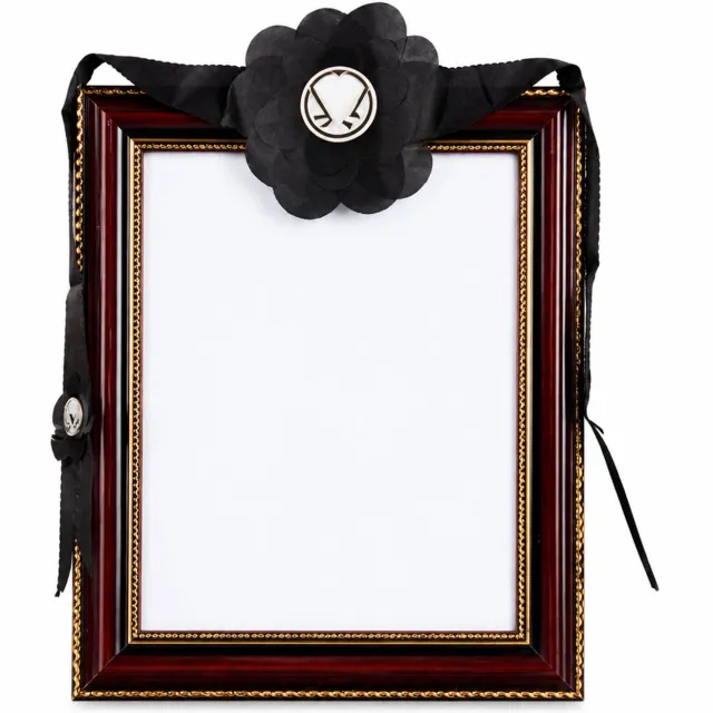 SWGOTA A4-fotolijst voor herdenkingsfoto's - 21 x 29,7 cm - Zwart en rood - Wandmodel met zwarte bloem