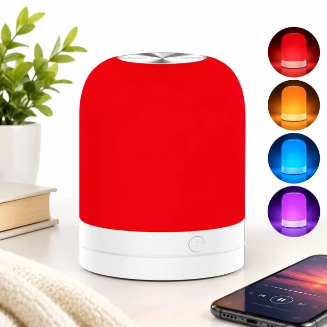 VHV Rood Licht Nachtlampje voor Slaap - Rood Nachtlampje Bureaulamp met 670nm Golflengte - Stimuleert Melatonine en Bioritme voor Betere Slaap - oplaadbare - Slaap - USB-C - Sfeerlamp