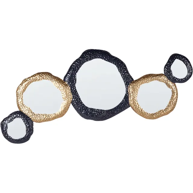 Beliani CHARNY - Wandspiegel - Goud/Zwart - 109 x 44 cm - Metaal