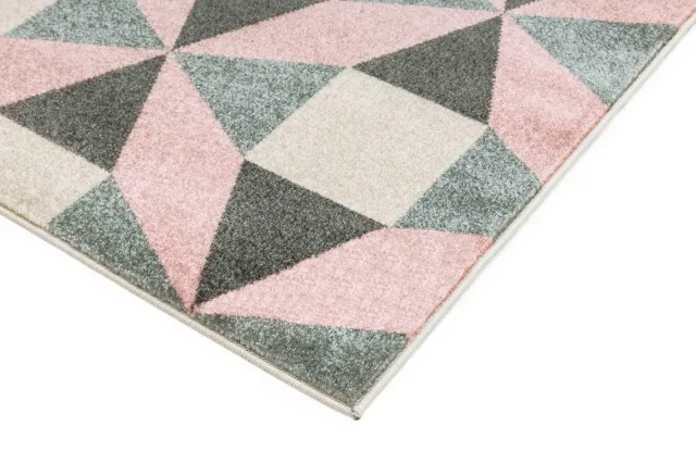 easy living colt-fan-pink Vloerkleed - 160x230 - Rechthoek - Laagpolig Tapijt - Modern - Grijs, Roze