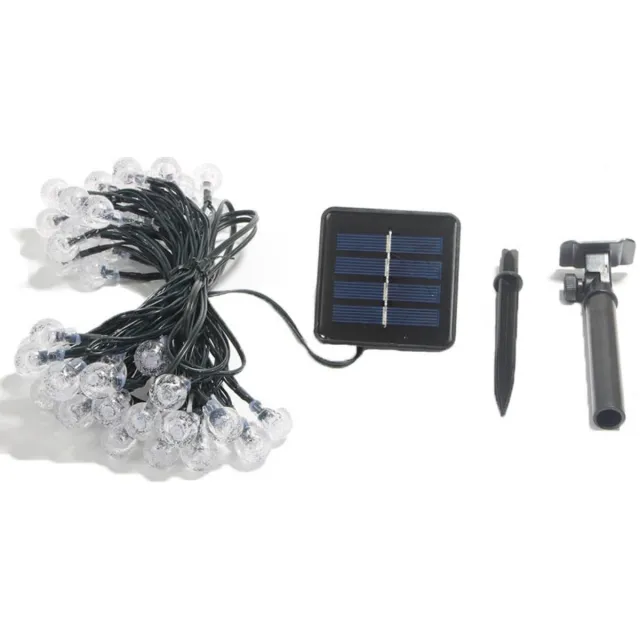 Tovbmup Buitenzonne-LED-lichtsnoer - Waterdicht - 8 standen - Voor tuin, terras, balkon, feest - Warm wit - Energieklasse G - 60 lampjes - 11 m