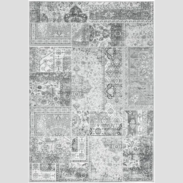 Dutch XXL Laagpolig Vloerkleed | Tapijt | Visionary | Patchwork | Grijs