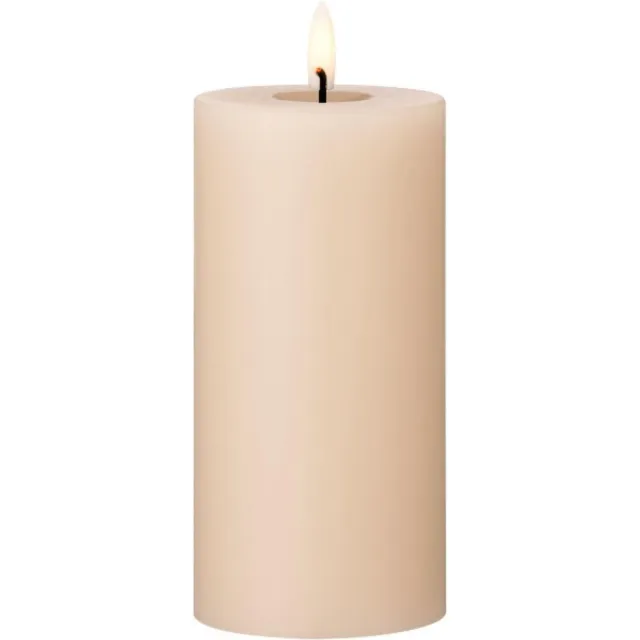 Ester & Erik Stolpkaars 15cm Ice Latte LED - Kaarsen bruin