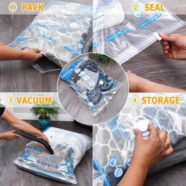 Famanu Vacuüm opbergzakken ruimtebesparende sealzakken - luchtdichte compressiezakken voor kleding - kussens - dekbedden - dekens - beddengoed