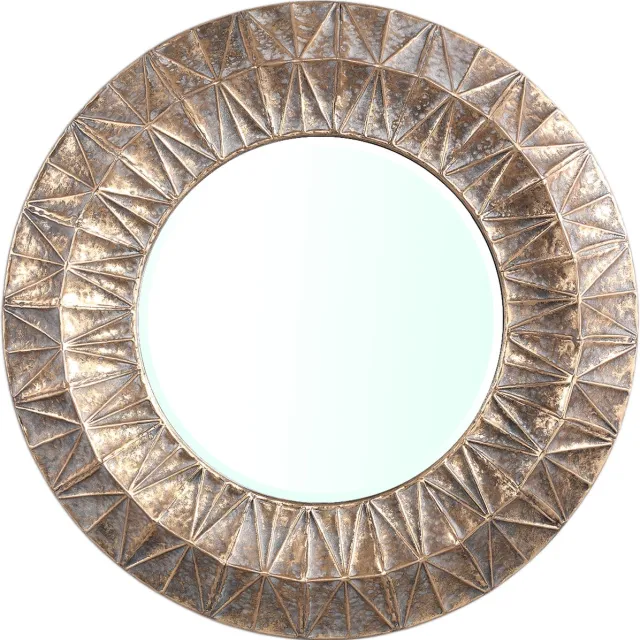 PTMD COLLECTION PTMD Spiegel Lorrix - 65x5x65 cm - Ijzer - Goud