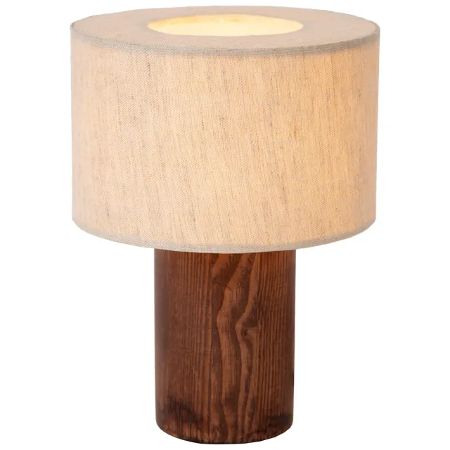 Lucide TACHINA - Tafellamp - 1xE14 - Naturel Naturel, Bruin