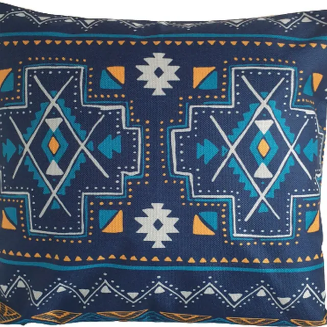 Kussens voor jou 2 x Kussenhoezen- Blauw-Sierkussens-Kussens-Kussen-Kussensloop-Maat 45 x 45 cm-Geel-Kussentjes-Kussens voor jou- Broche Boetiek-Mandala.