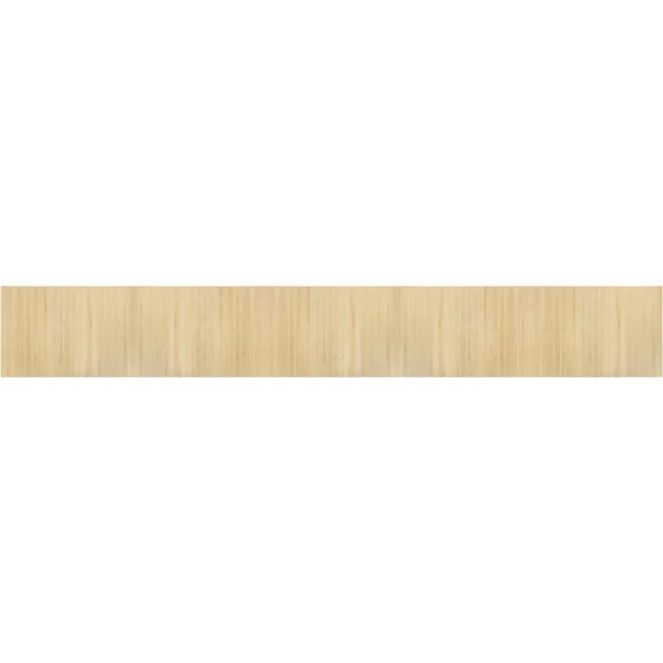vidaXL Vloerkleed rechthoekig 70x500 cm bamboe lichtnaturel Beige