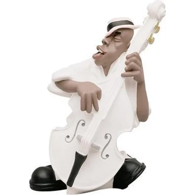 MadDeco Antartidee - beeldje - contrabassist - contrabas - Jazz - Band - Italiaans - Design zie afbeelding
