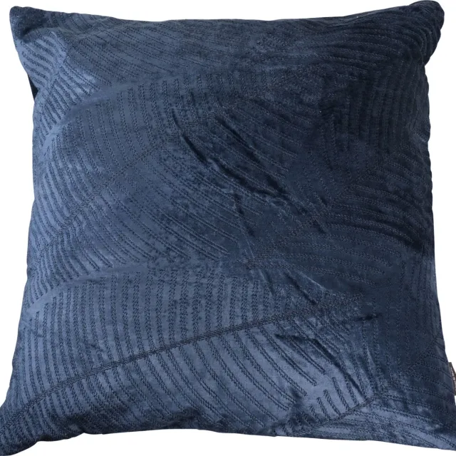 Mars & More Davina - sierkussen katoen - blauw effen met vulling
