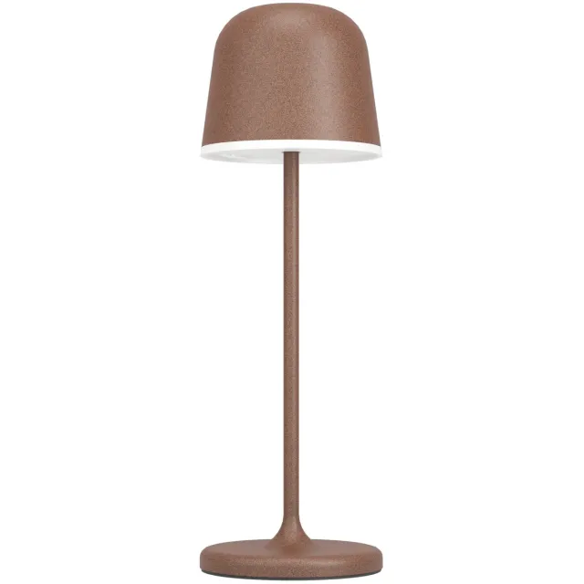 EGLO Mannera Tafellamp - Aanraakdimmer - 34 cm - Oplaadbaar (tot 38 uur licht) - Aluminium - Roestbruin/Wit - Draadloos - Binnen en Buiten Roestbruin;Wit;