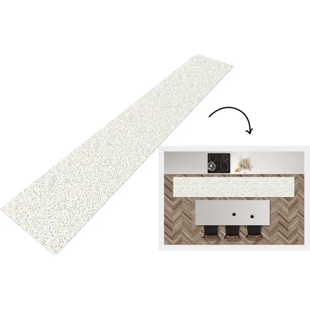 KitchenYeah Keukenloper - Keukenmat - Patronen - Confetti - Pastel - Keuken vloerkleed Multicolor