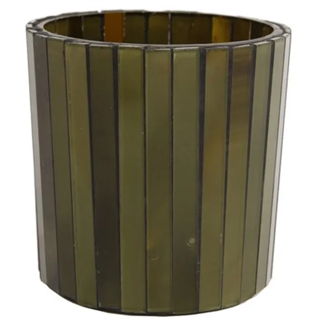 VAN MANEN Sfeerlicht verticaal glas cilinder S Ø8x8 cm d.groen