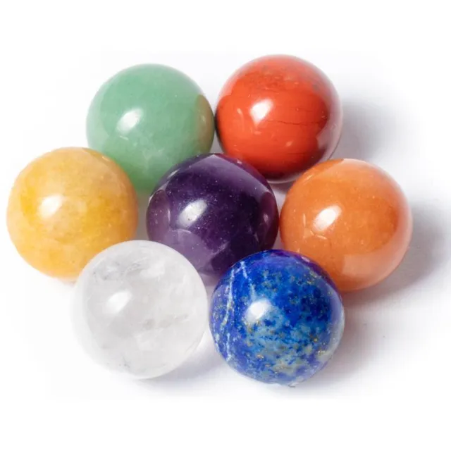 Phoenix Import Mani Bhadra Feng shui 7 chakra edelsteenbollen - Yogi & Yogini - in zakje Meerkleurig