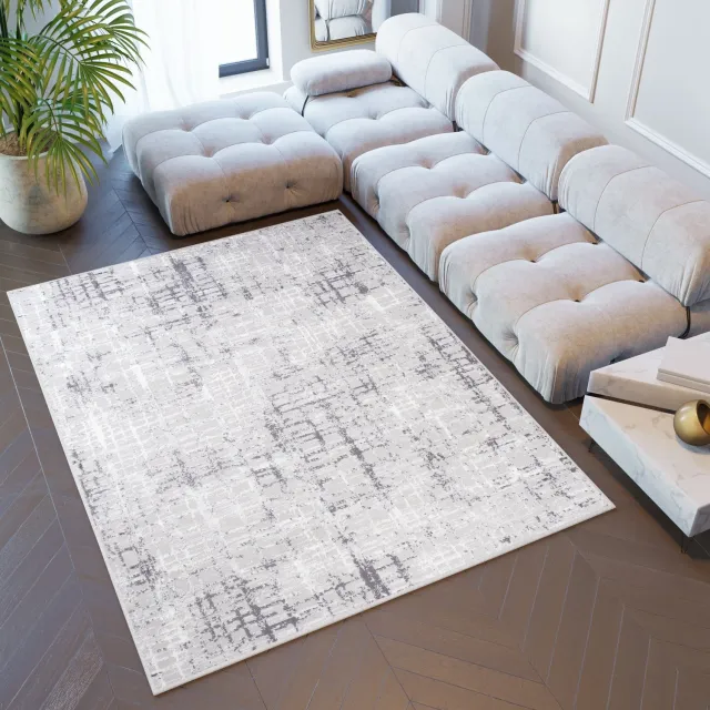 Tapiso Sky Vloerkleed Grijs Woonkamer Slaapkamer Tapijt Maat - 300x400