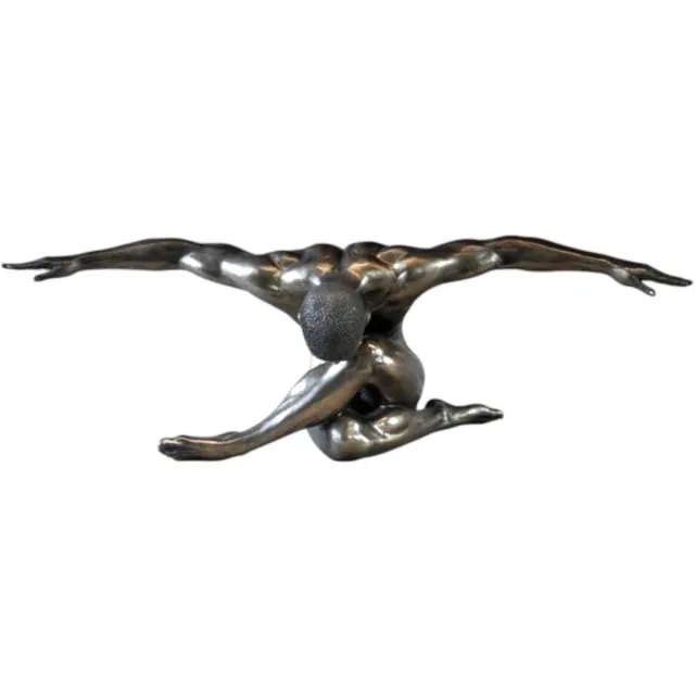 Parastone Beeldje brons - Body talk - de strekkende man - lengte 44 cm - hoogte 15 cm