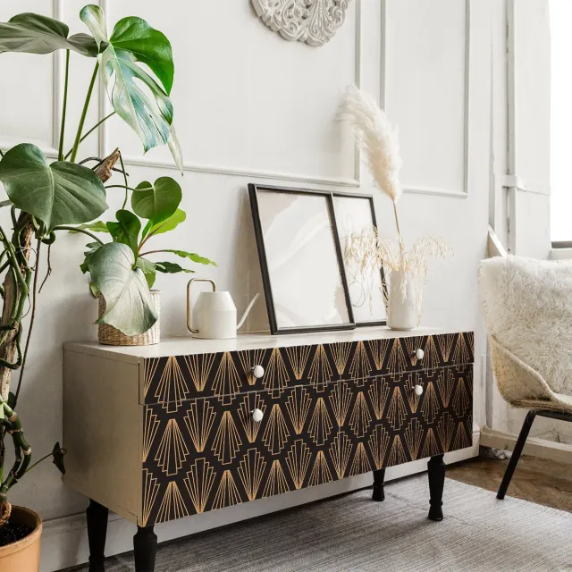 Ambiance Sticker Sticker met Scandinavische meubelafdrukken, Singrad-stijl, 40 x 60 cm Multi color
