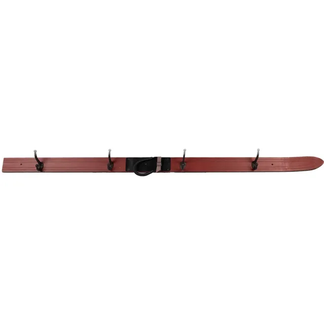 Clayre & Eef Wandkapstok 4 Haken 172x8x12 cm Rood Hout