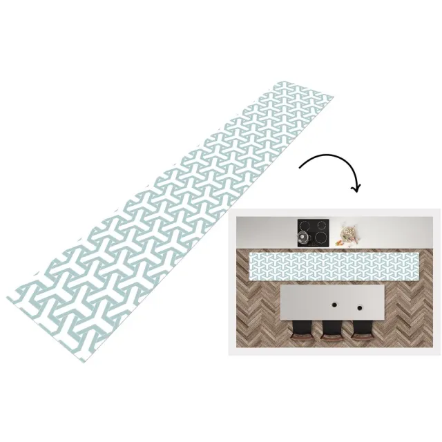 KitchenYeah Keukenloper - Loper keuken - Design - Lijn - Patroon - Keukenloper vinyl Multicolor