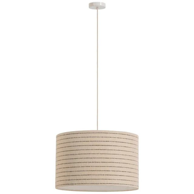 WOOOD Loft Hanglamp - Metaal/Bouclé - Naturel Met Stippen - 35x55x55 natural/black