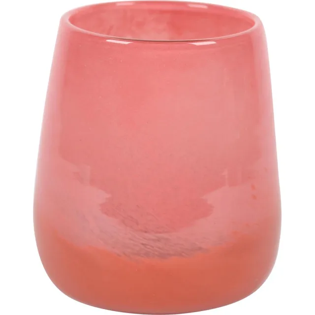 Rasteli Vaas - glas - rood - D18,6 x H21,3 cm - Opening 13 cm