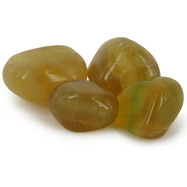 Ruben Robijn Fluoriet geel trommelstenen 100 gr. (mt3)