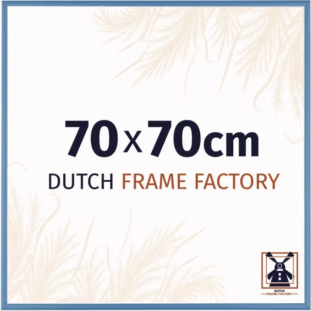 Dutch Frame Factory Fotolijst 70x70 cm - Aluminium - Staal Blauw - Kampen