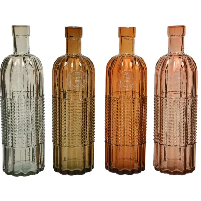 Decoris Vaas recycled glas Ø7-H24cm (1 stuk) assorti verschillende