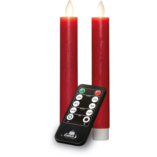Annas Collection Dinerkaars-USB wax 18 cm rood Anna's Collection