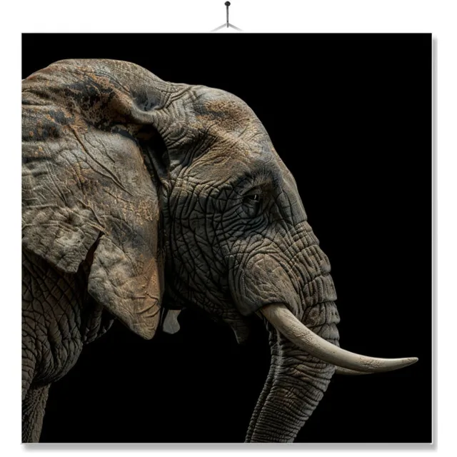 MC Living Tegel Met Opdruk | Geschenk | Dier | Closeup | Olifant Ontwerp 3