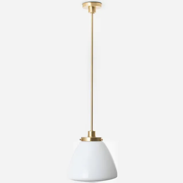 Coloured by Art Hanglamp Schoolbol Large 20's Messing - Art Deco Trade