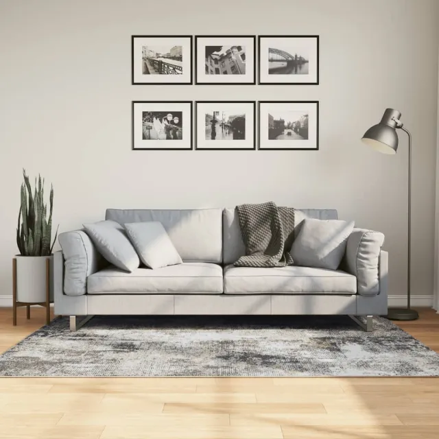 vidaXL Vloerkleed wasbaar 120x180 cm meerkleurig grijs, foto 2