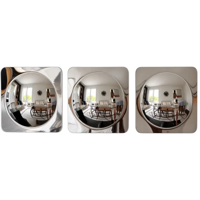 Herenhuis Bolle Spiegel Set van 3 - Bubbel spiegel - Acryl - Convex - Wandspiegel - Spiegel Binnen - Decoratieve Spiegel - Origineel Cadeau Spiegelend