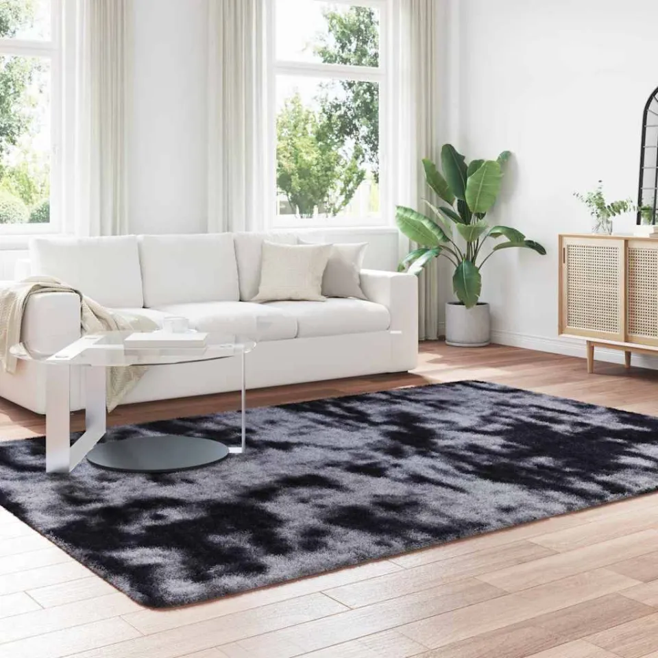 vidaXL Hoogpolig vloerkleed NAVARRA 200x290 cm polyester donkergrijs grijs, foto 3