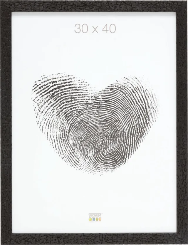 Deknudt Frames fotolijst S45RL2 - zwart - burned wood look - 30x40 cm